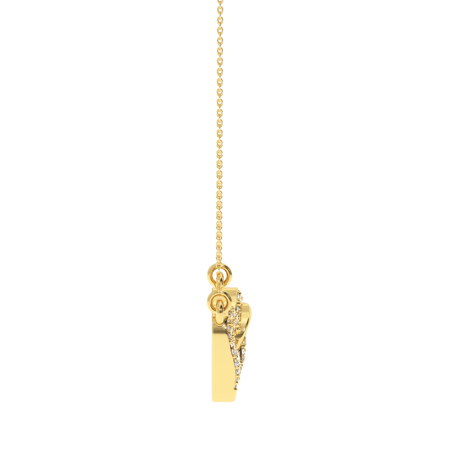 Buy Interlock Heart Diamond Pendant 0.21Ct | Solitairekart.